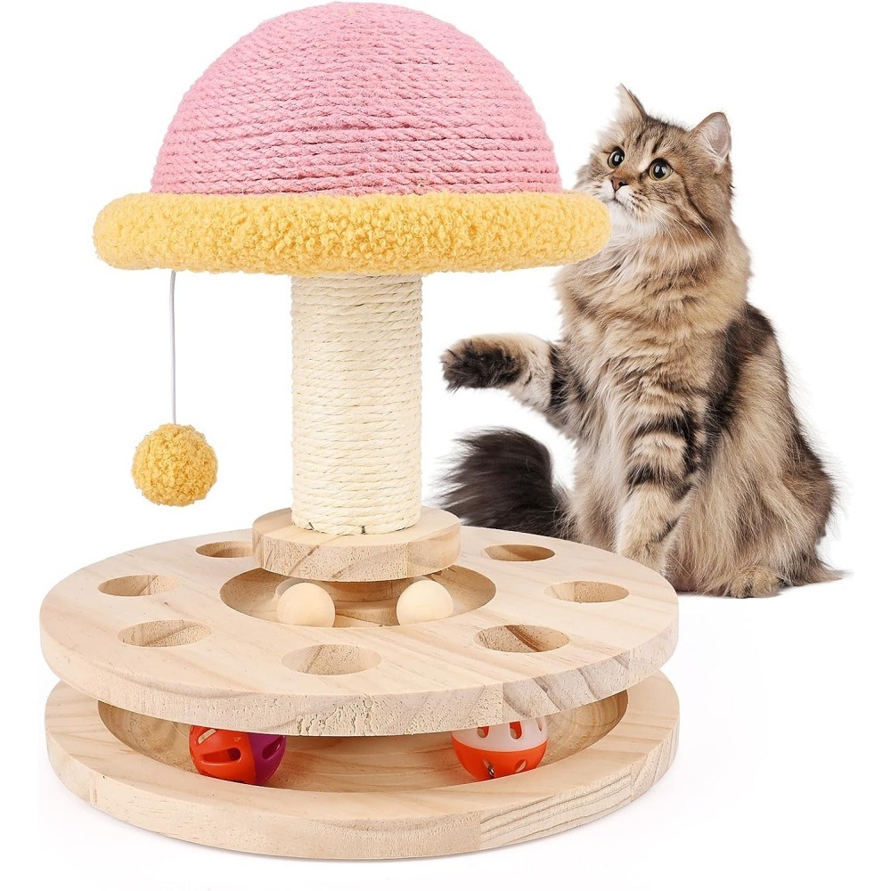 Arbre à chat avec 2 jouets