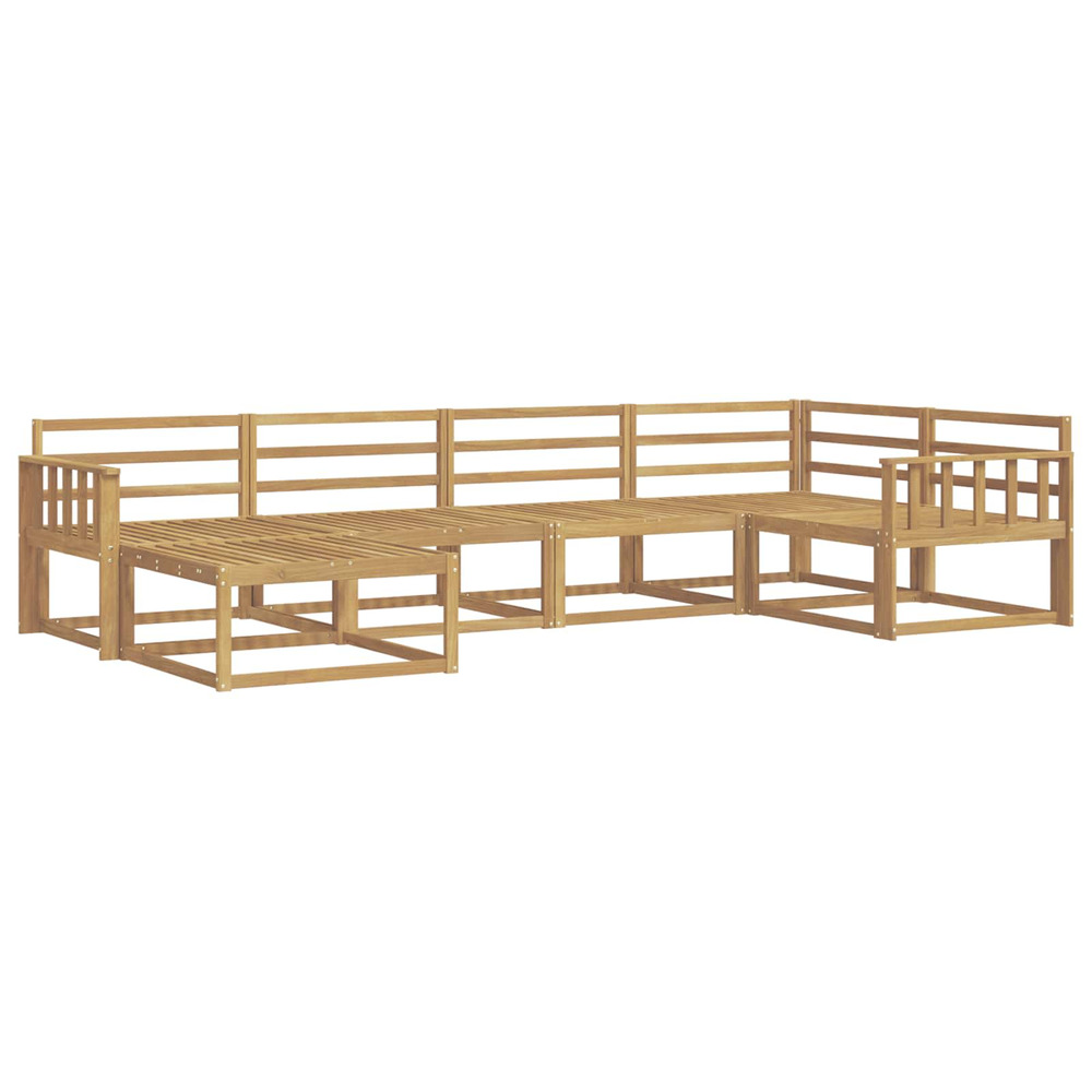 Ensemble de canapés d'extérieur 6 pcs blanc 327 x 168,5 x 73 cm