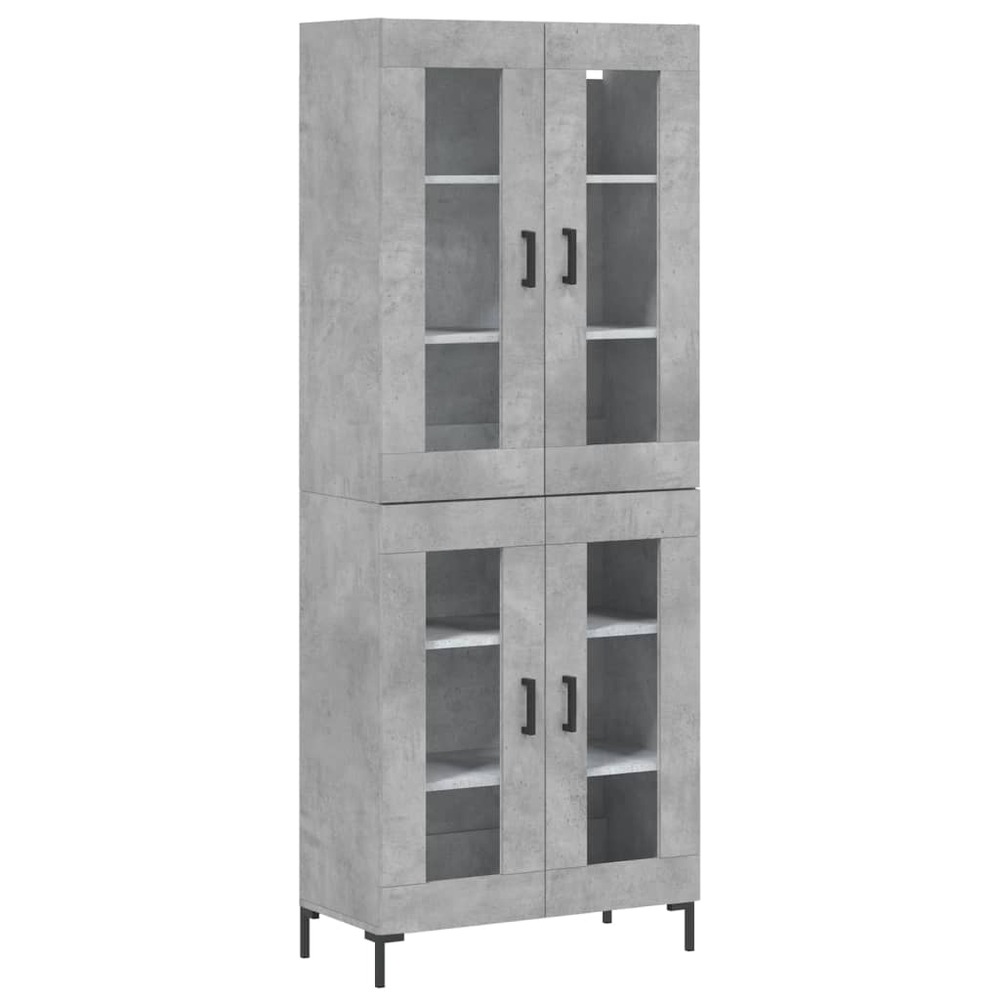 Buffet bahut commode armoire meuble de rangement organisateur cuisine salle de séjour salon haut 69,5 x 34 x 180 cm bois d'in