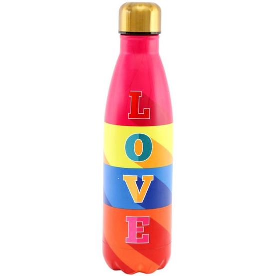 Bouteille isotherme en inox décorée 50 cl love