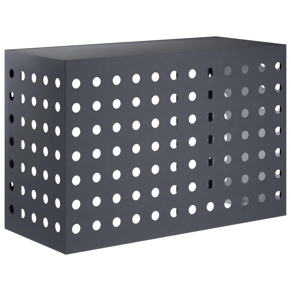 Housse de climatiseur anthracite 90 x 40 x 60 cm acier