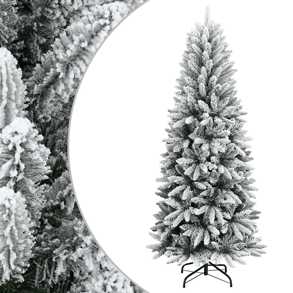 Sapin de noël artificiel avec neige floquée 120 cm pvc et pe