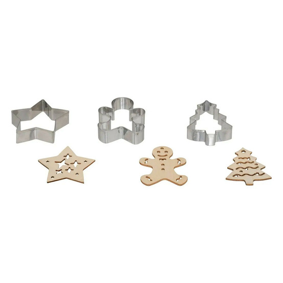 Lot de 3 emporte-pièces & 3 embosseurs