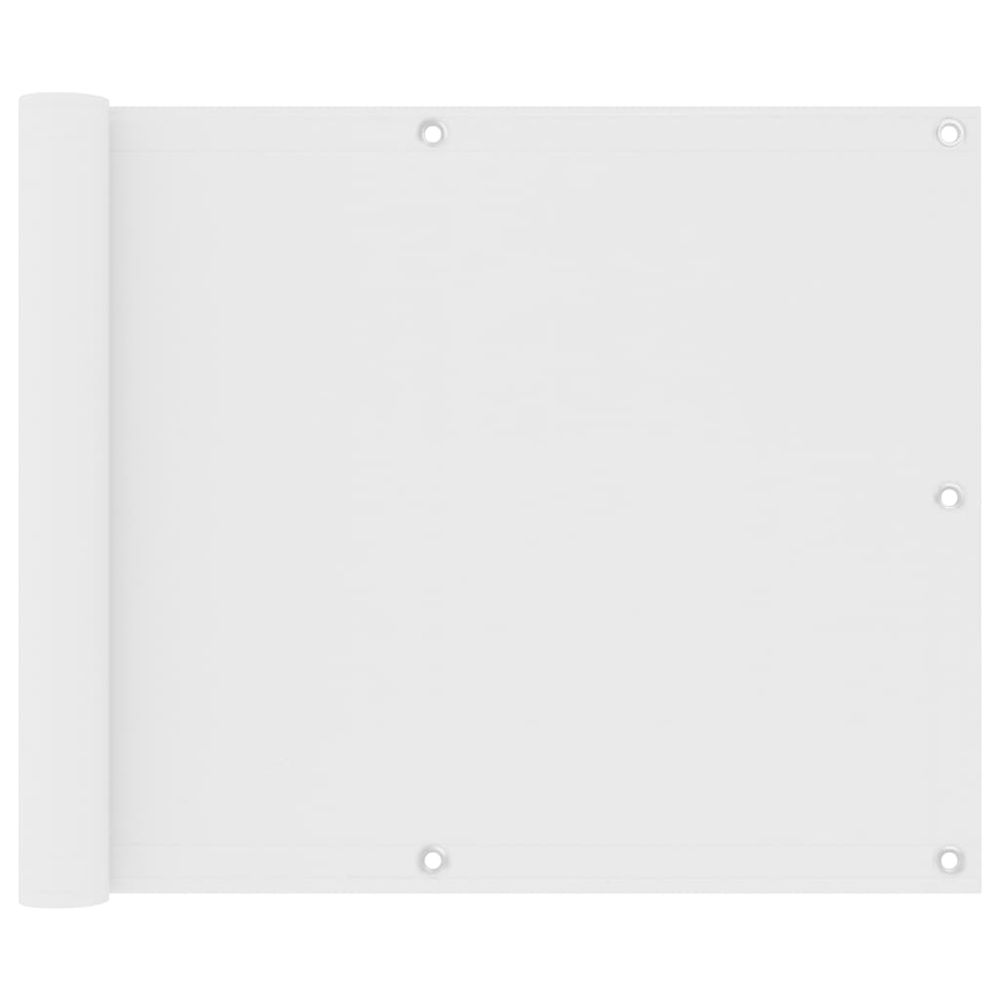 Écran de balcon blanc 75x400 cm tissu oxford