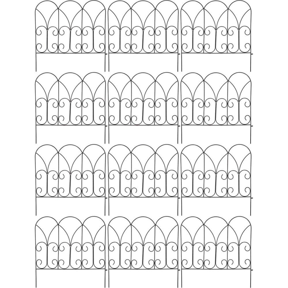 Bordure de jardin métal volutes lot de 12
