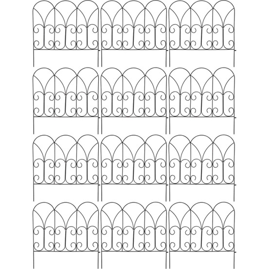 Bordure de jardin métal volutes lot de 12