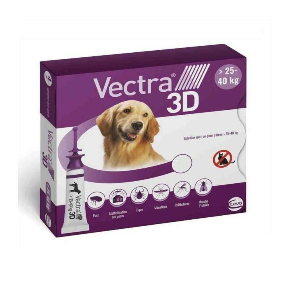 Vectra 3d chien (25-40 kg) 12 pipettes