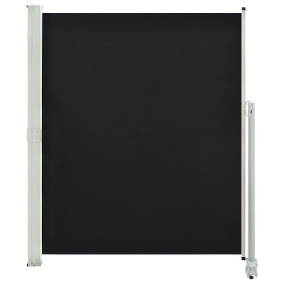 Auvent latéral rétractable de patio 160 x 300 cm noir