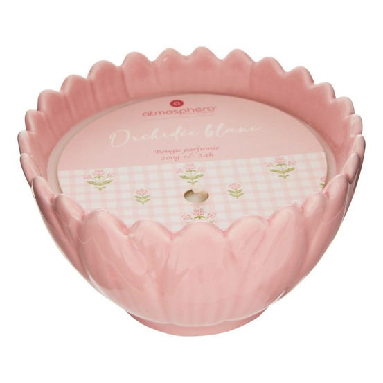 Bougie parfumée 205g fleur de rose