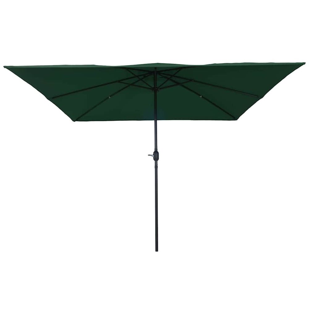 Parasol de jardin 295 x 295 x 245 cm polyester et acier vert