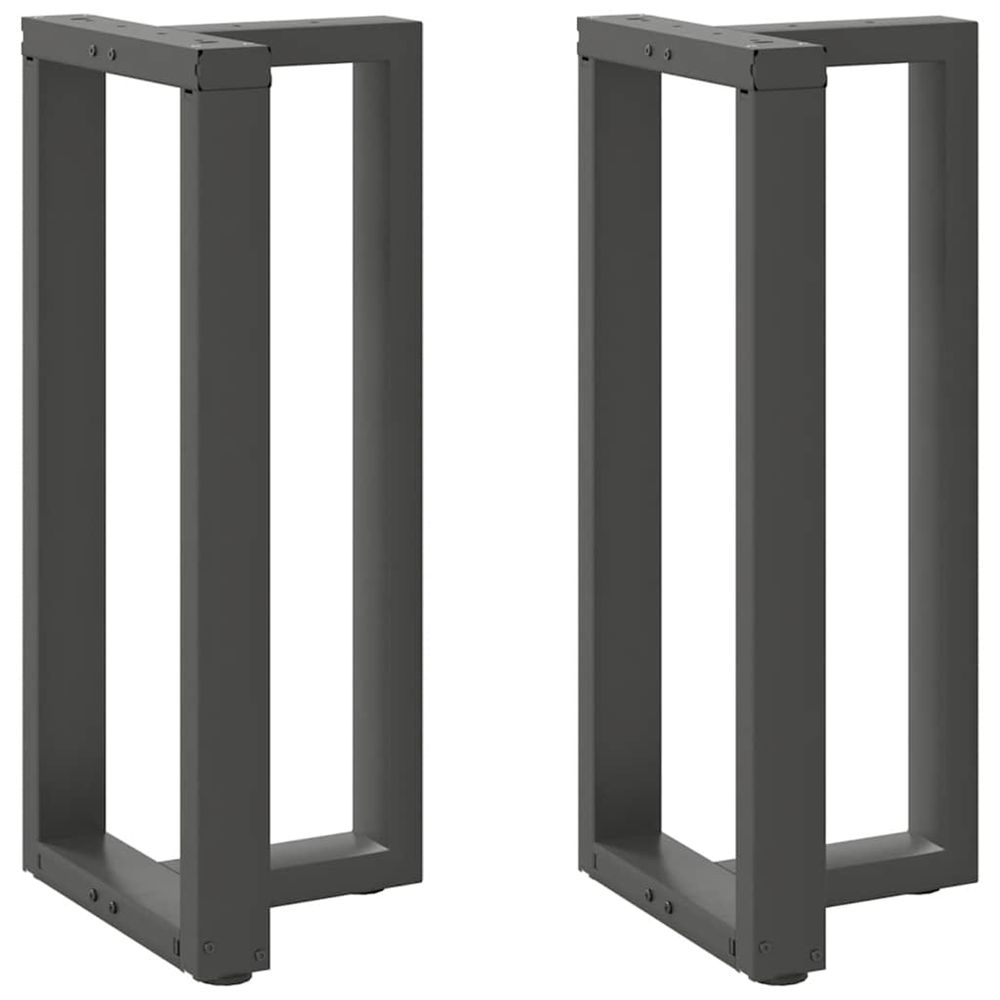 Pieds de table de bar en t, 2 pièces, anthracite, 50 x 35 x (90-91) cm, acier