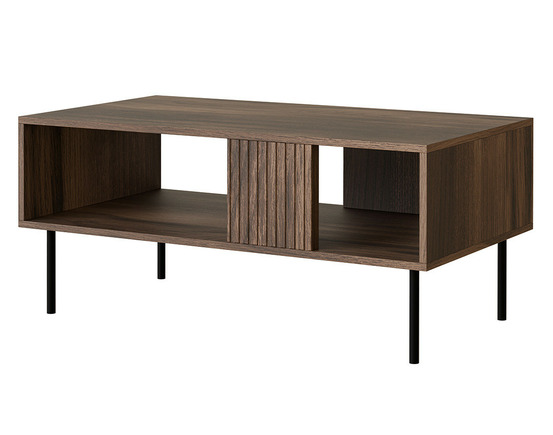 Franco - table basse - effet bois - 1 niche - 100 cm