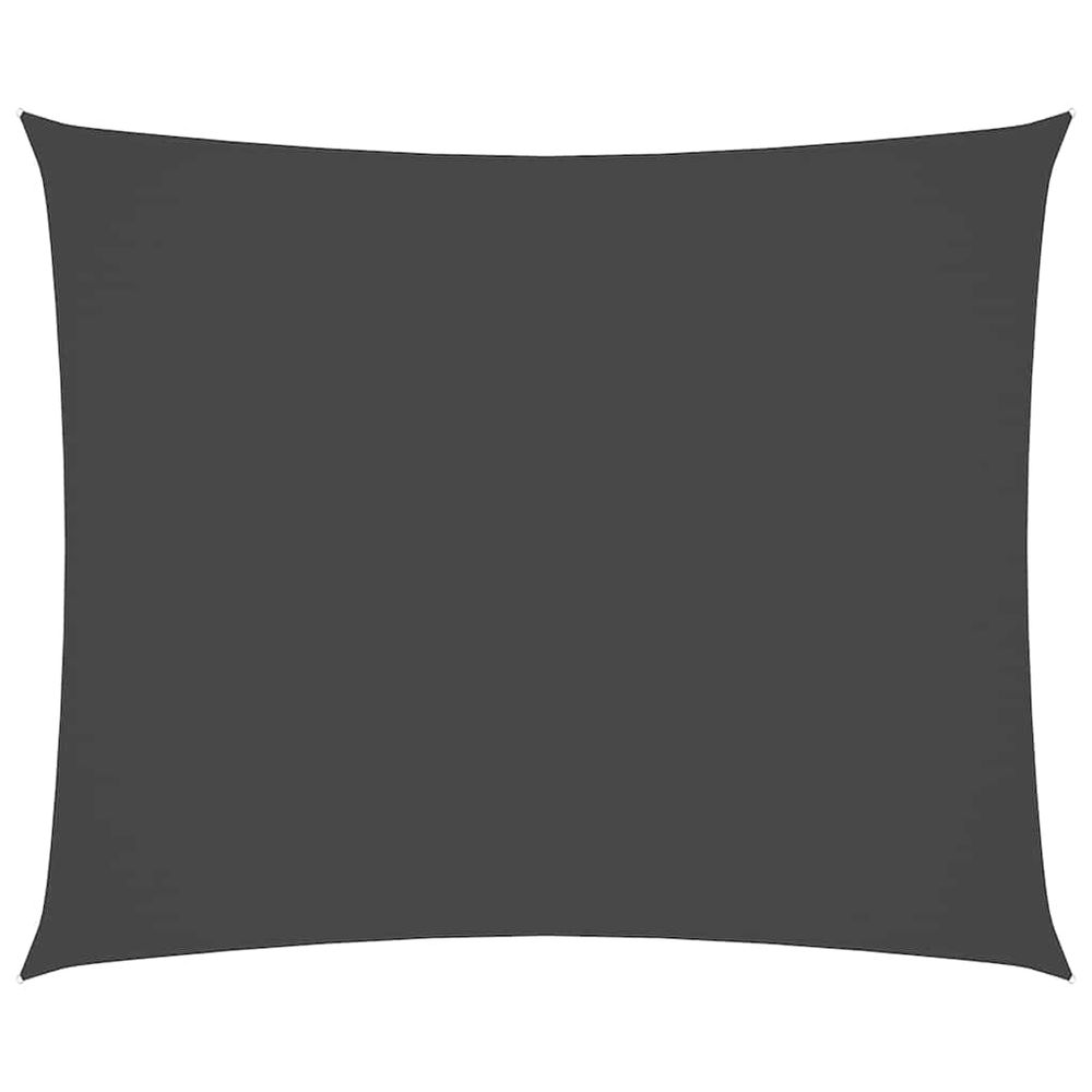 Voile de parasol tissu oxford rectangulaire 6x7 m anthracite