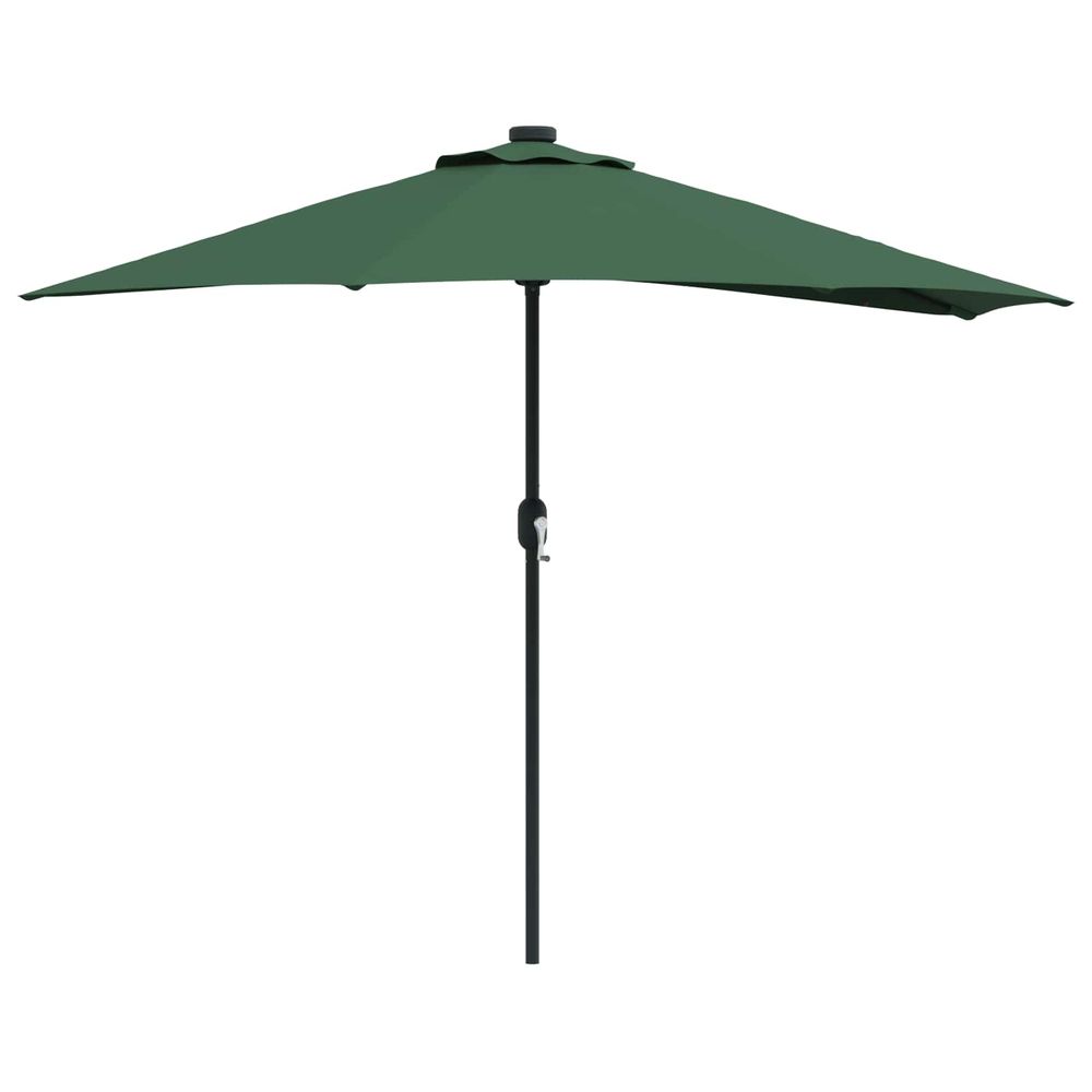 Parasol de jardin 294 x 150 x 224 cm polyester et acier vert