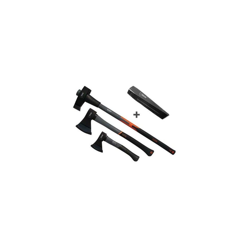 Hache De Fendage Xforst SA2 – 80 Cm, 2,6 Kg – Tête En Acier Carbone Forgé + Manche Frêne Robuste + Étui Inclus – Idéal Pour Bûches & Bois Épais