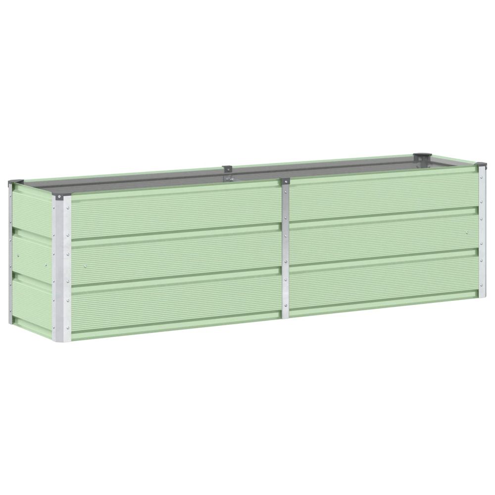 Jardinière d'extérieur vert 160 x 40 x 45 cm acier