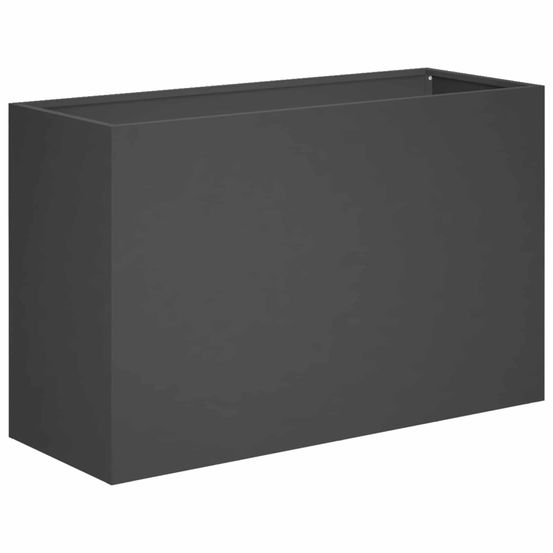Cache-pot de jardin noir 80 x 40 x 50 cm acier laminé à froid