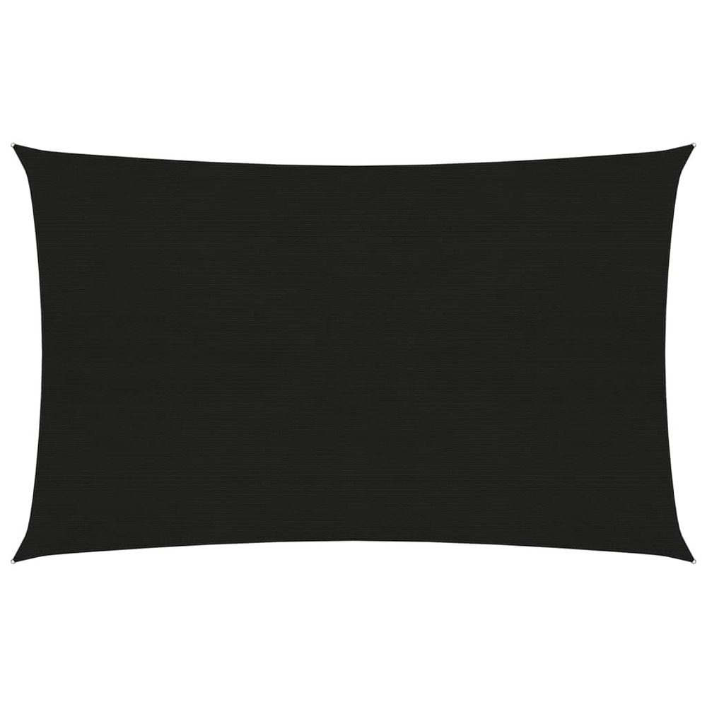 Voile toile d'ombrage parasol 160 g/m² 2 x 4 m pehd noir