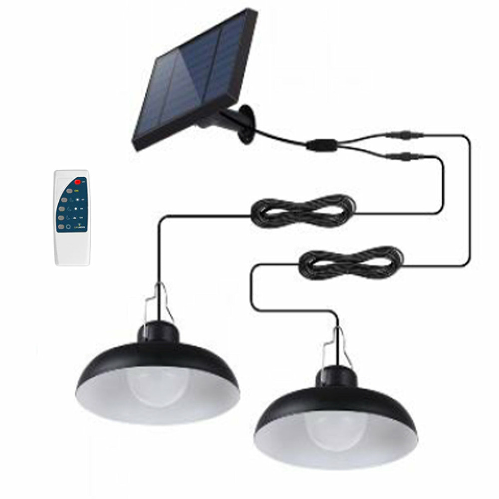 Double suspensions solaires waren noir metal d18cm