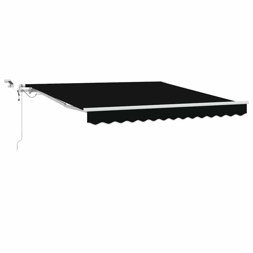 Auvent rétractable noir 300 x 250 cm polyester