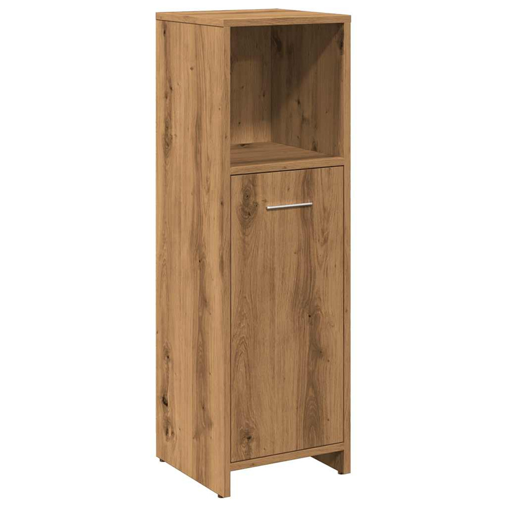 Armoire de bain chêne artisanal 30x30x95 cm bois d'ingénierie