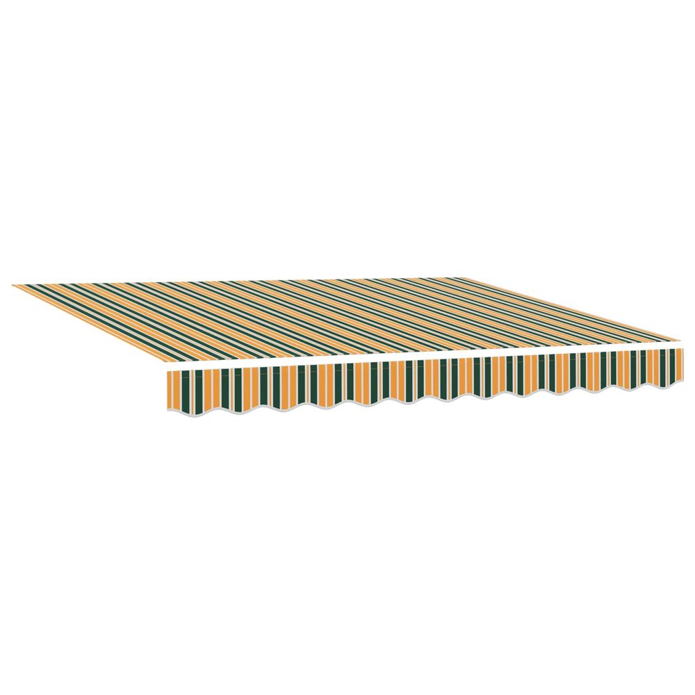 Auvent rétractable vert et jaune 300 x 250 cm