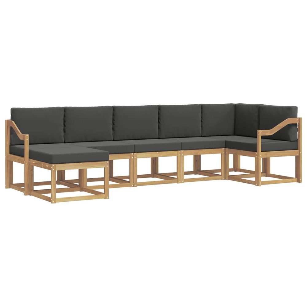 Ensemble de canapés d'extérieur 7 pc blanc et anthracite