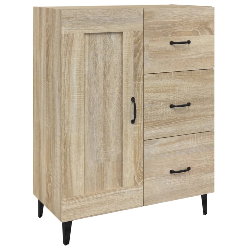 Buffet bahut commode armoire meuble de rangement organisateur cuisine salle de séjour salon sonoma 69,5 x 34 x 90 cm bois d'i