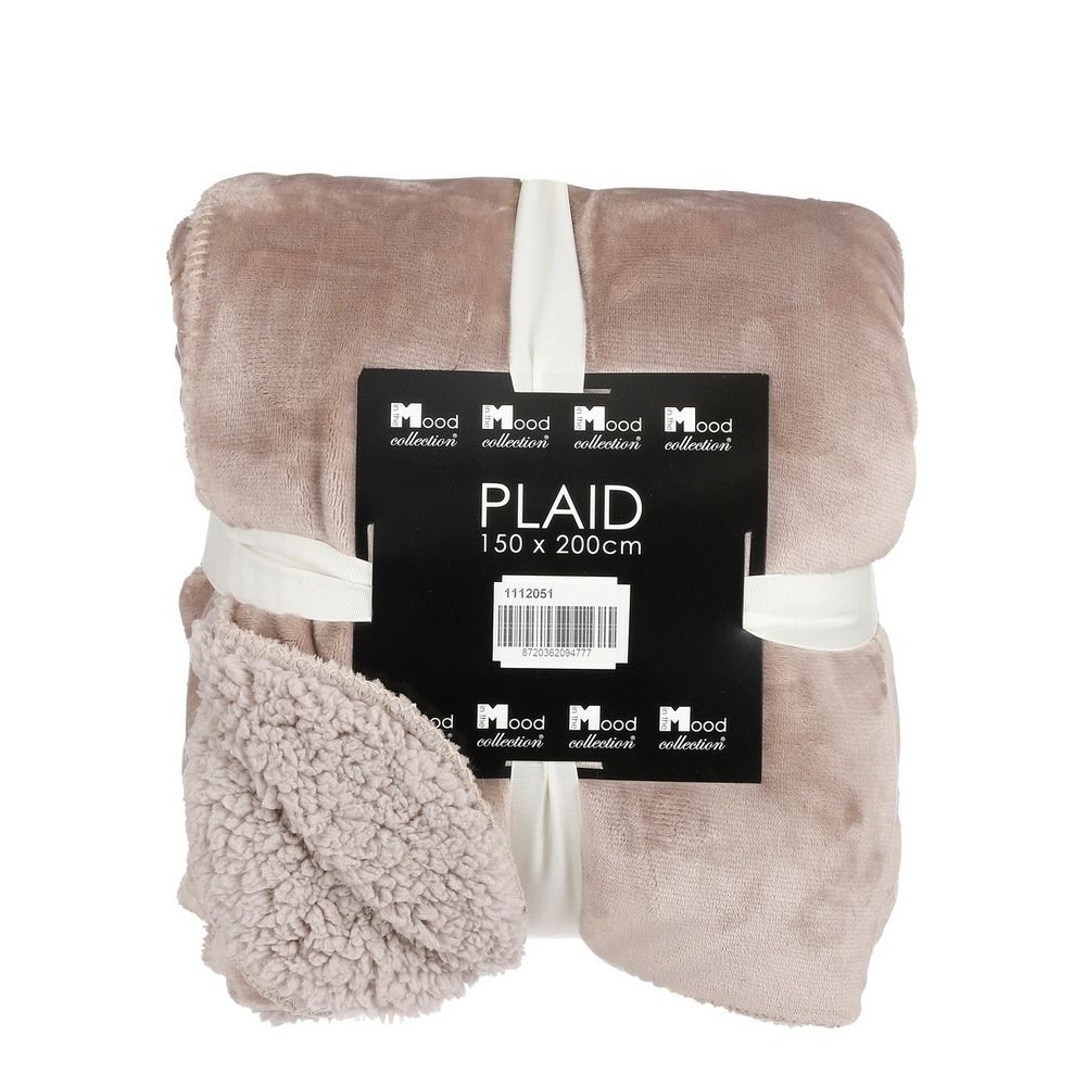 Mica decorations mardy plaid - l200 x h150 cm - polyester - beige