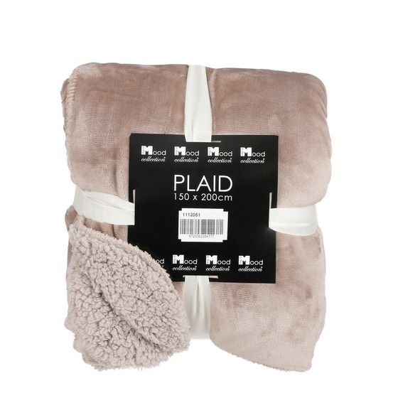 Mica decorations mardy plaid - l200 x h150 cm - polyester - beige