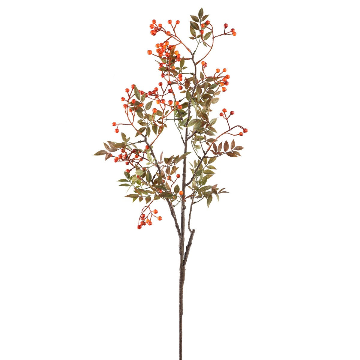 Ptmd plante artificielle berry - 62x30x110 cm - plastique - orange