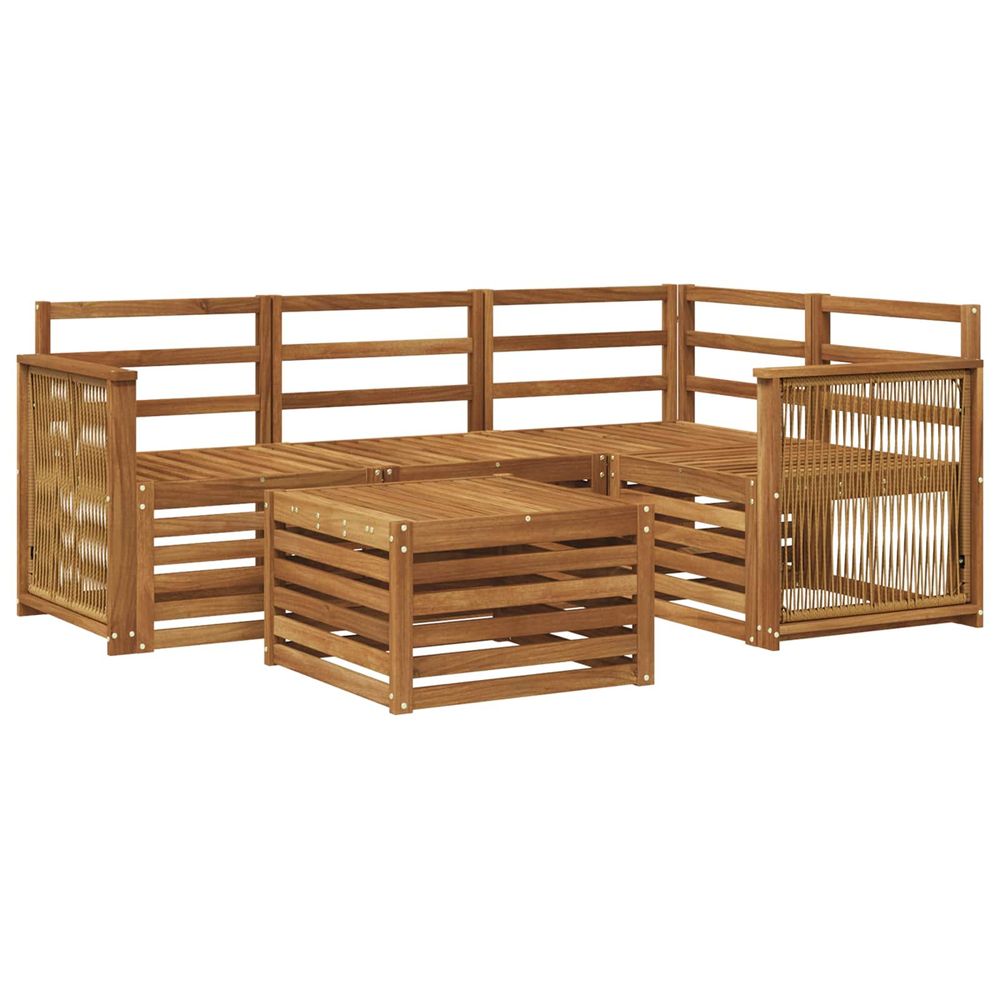 Ensemble de canapés d'extérieur 5 pc naturel polyester
