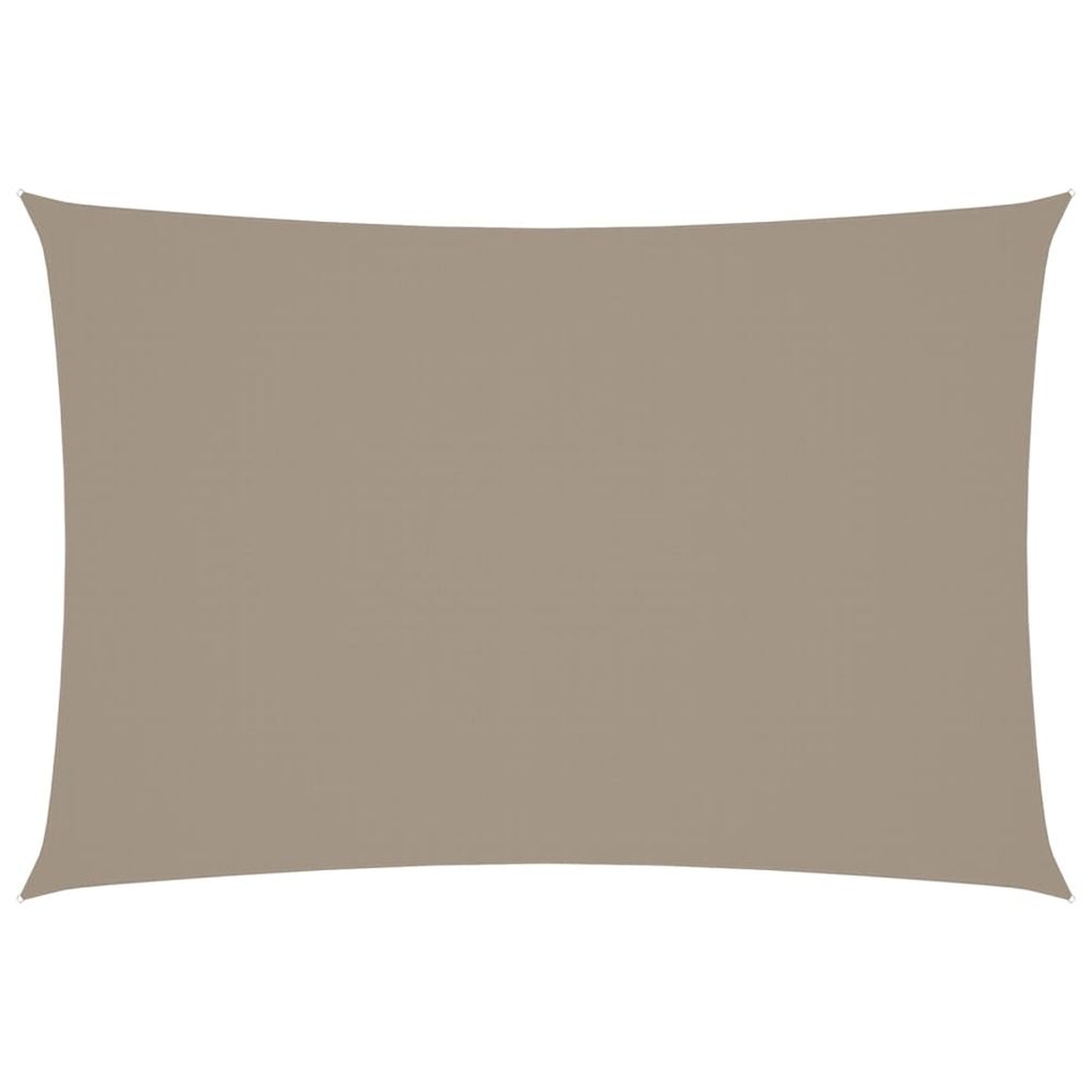Voile de parasol tissu oxford rectangulaire 2,5x4,5 m taupe