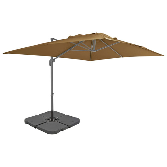 Parasol avec base portable Taupe