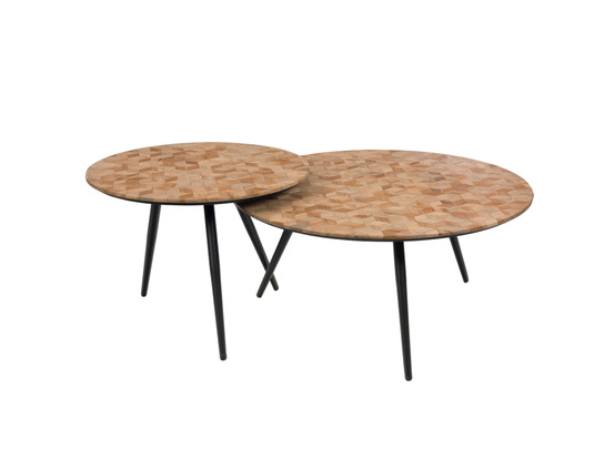 2 tables basses teck bahia