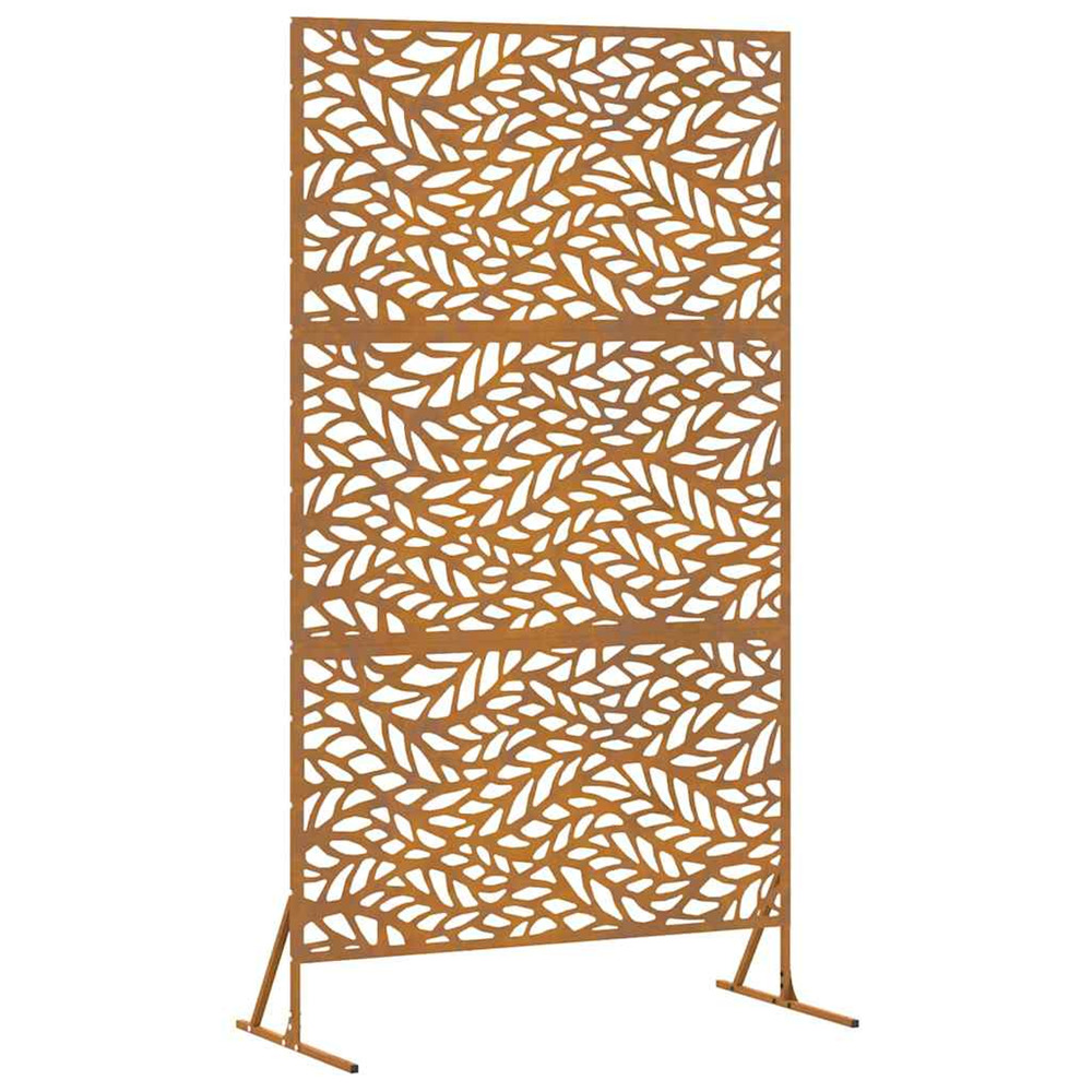 Écran de confidentialité gris 100 x 50 x 180 cm acier corten