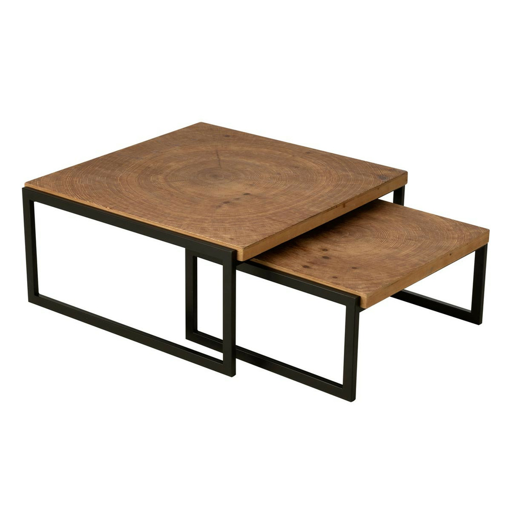 Lot de 2 tables basses gigognes 