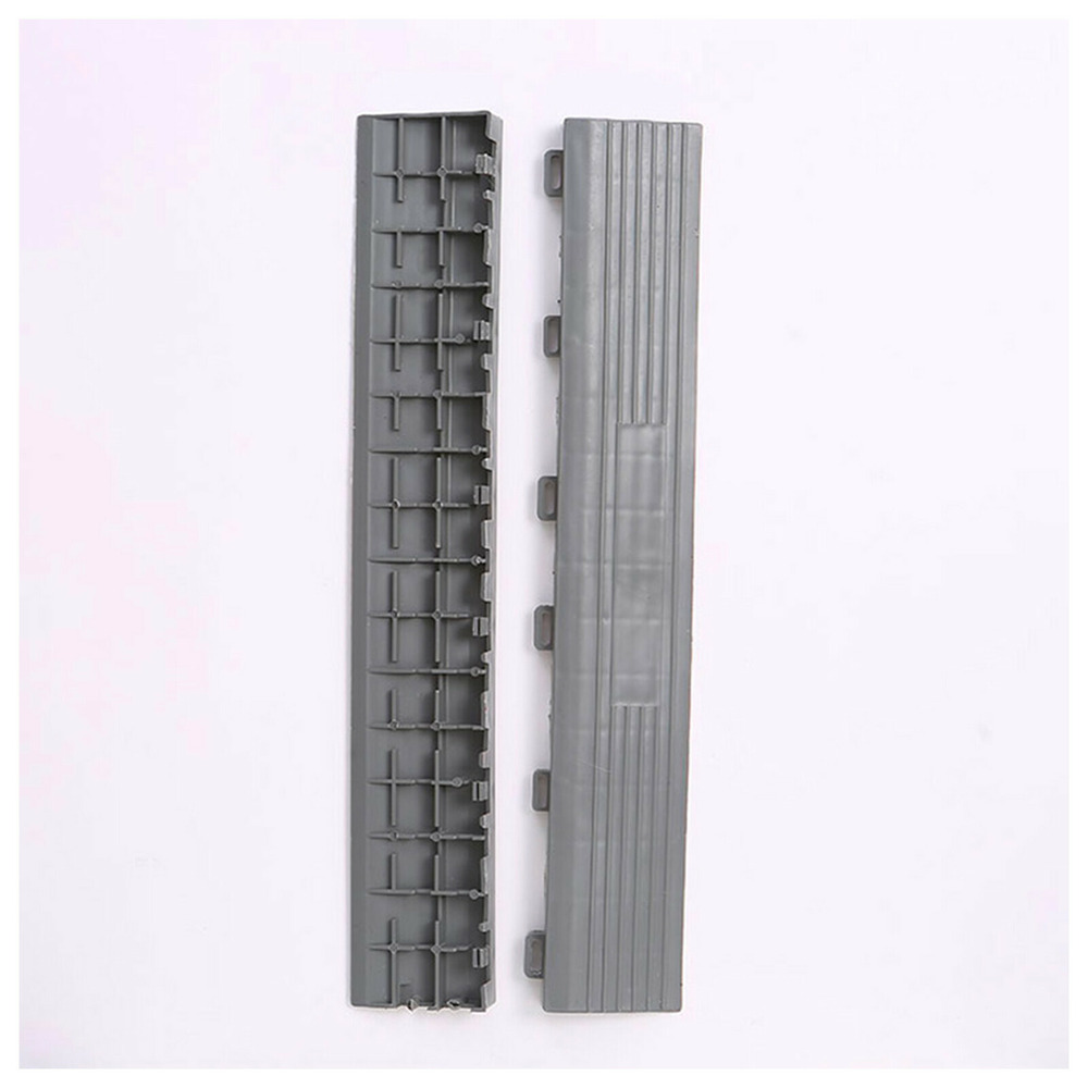 Lot de 2 bordures biseautées pour dalles clipsables ajourées mosaik aero - gris