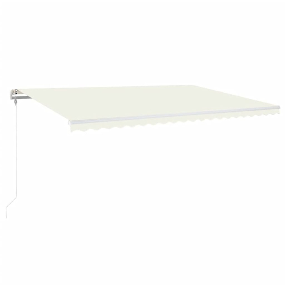 Auvent automatique avec capteur de vent et led 500x350 cm crème