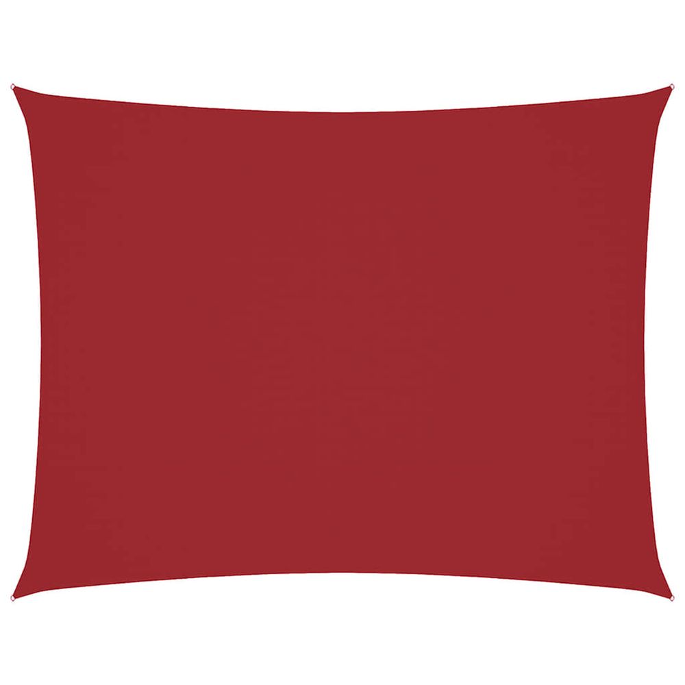 Voile de parasol tissu oxford rectangulaire 6x7 m rouge