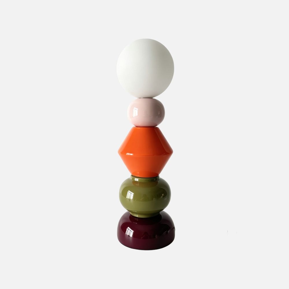 Lampe de table intérieur céramique et verre ø13cm - omi