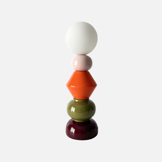 Lampe de table intérieur céramique et verre ø13cm - omi