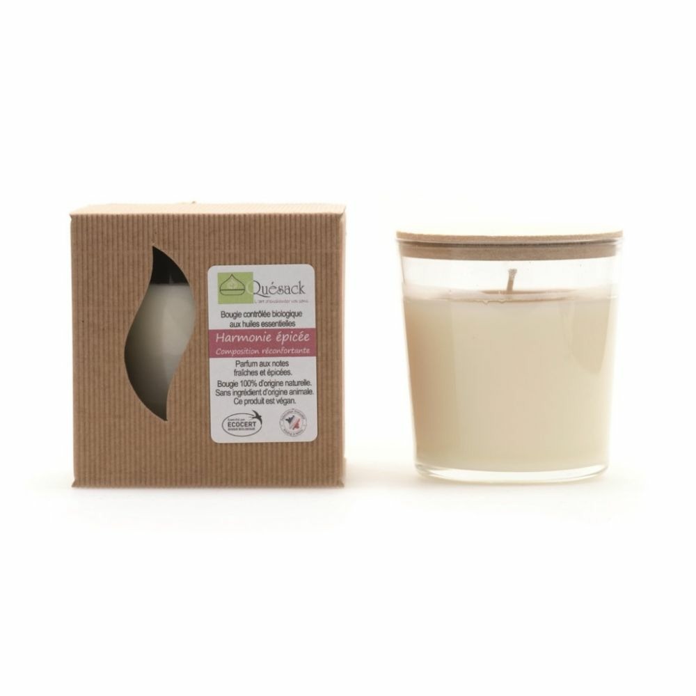 Bougies parfumées biologiques 230g harmonie épicée