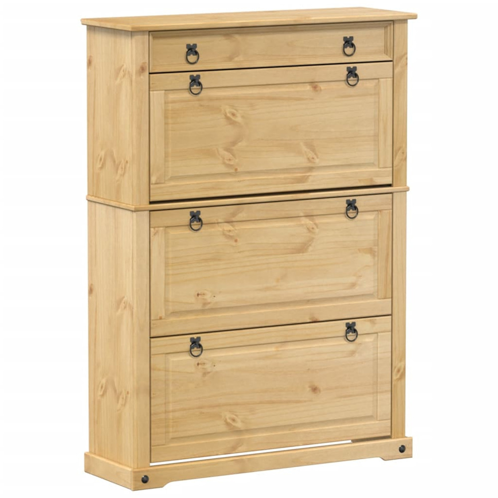 Armoire à chaussures corona 99x32x138 cm bois de pin massif