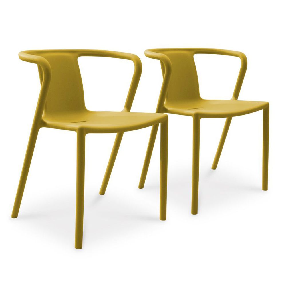 Lot de 2 fauteuils de jardin empilables 