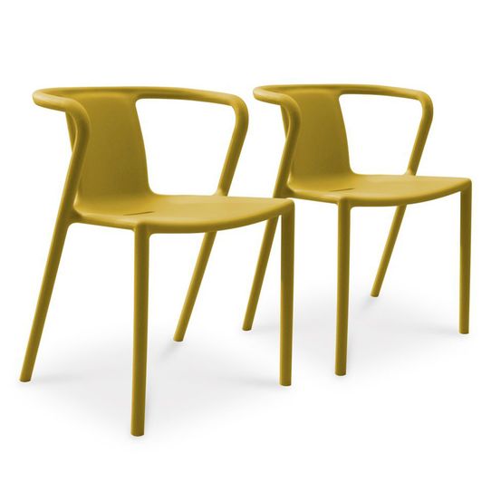Lot de 2 fauteuils de jardin empilables