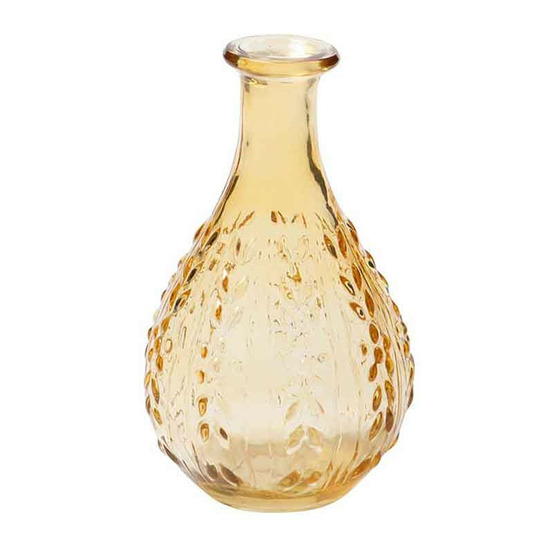 Vase liseron ambre verre 15x9x9cm