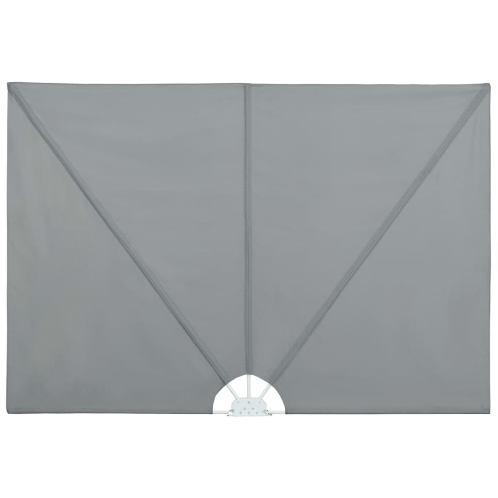 Auvent latéral pliable de terrasse gris 240 x 160 cm