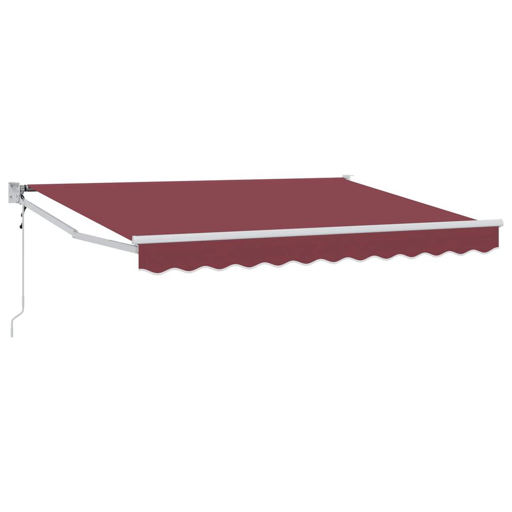 Auvent rétractable bordeaux 3,5 x 2 m polyester et métal