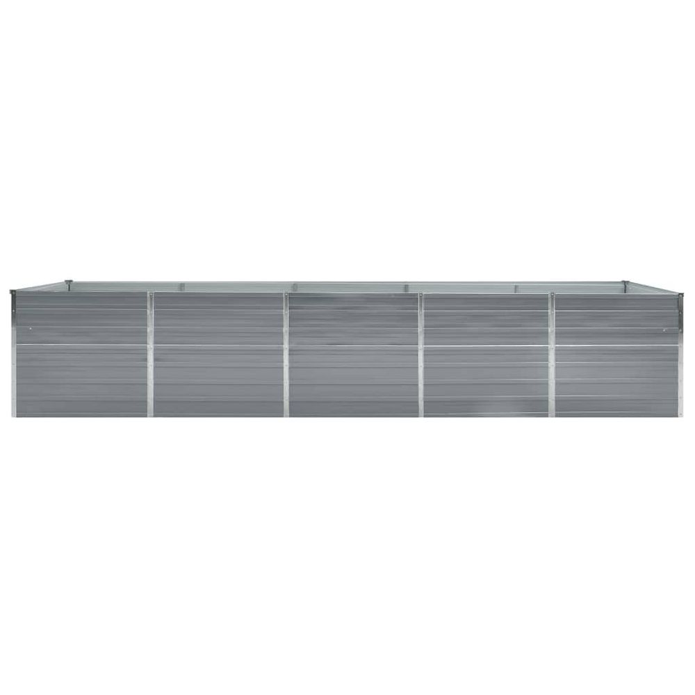 Lit surélevé de jardin acier galvanisé 400x80x77 cm gris